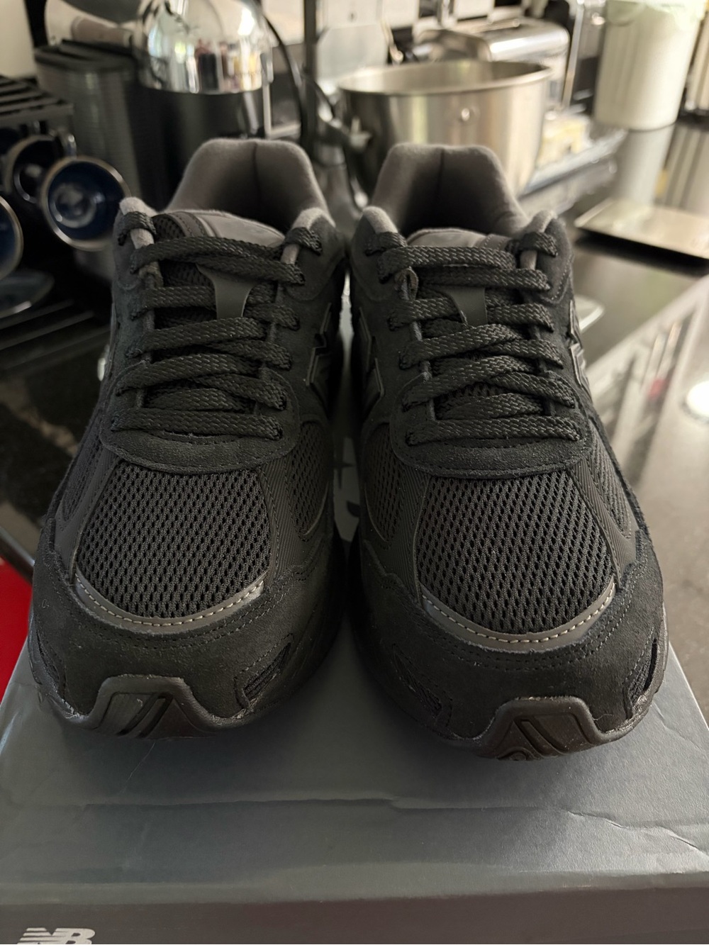 New Balance Men's Black All-Black Lace-Up Sneakers - Picture 3 of 7